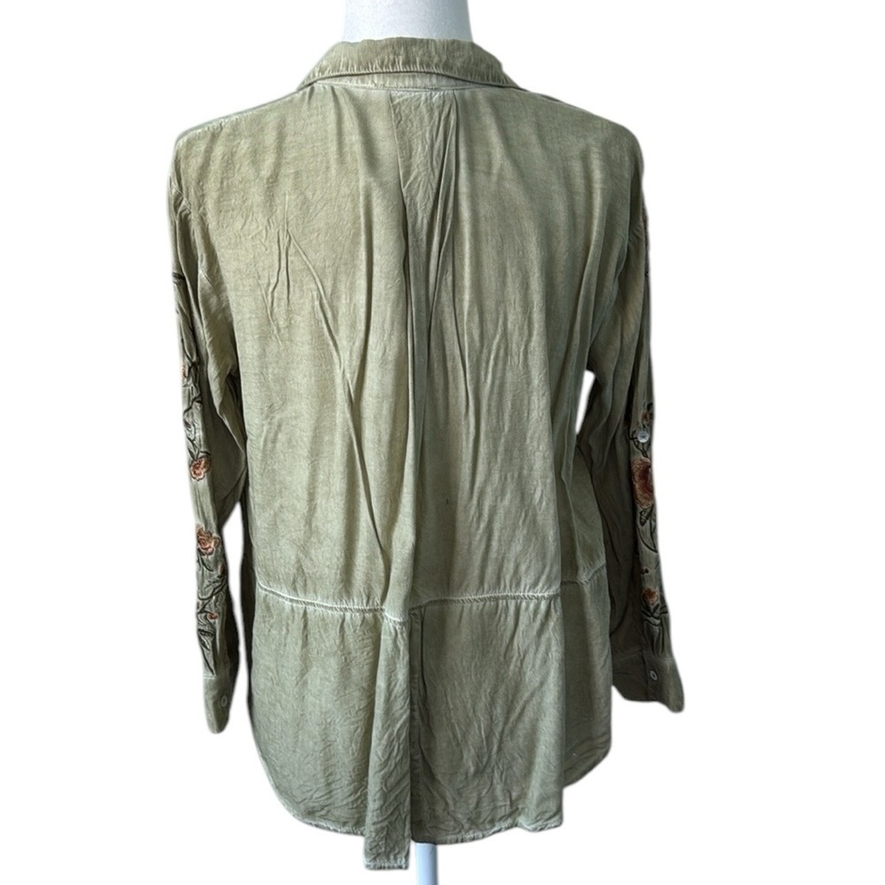 Aratta Silent Journey Embroidered Floral Collared Blouse Size Small - Picture 3 of 15